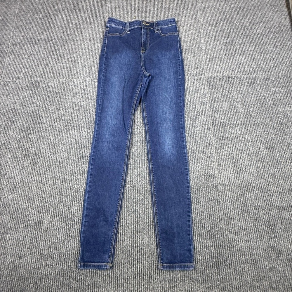 Cello Womens Size 5 High Rise Skinny Jeans Dark Wash Blue Stretch WV26168DK